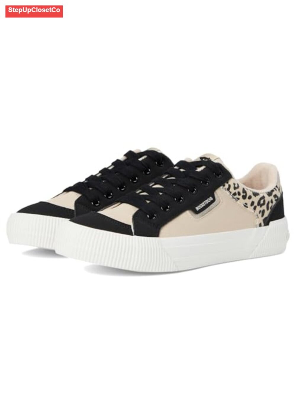 Women's Platform Sneakers, PU Suede Leopard, Plush Foam Insole, 1.3 Inch Heel